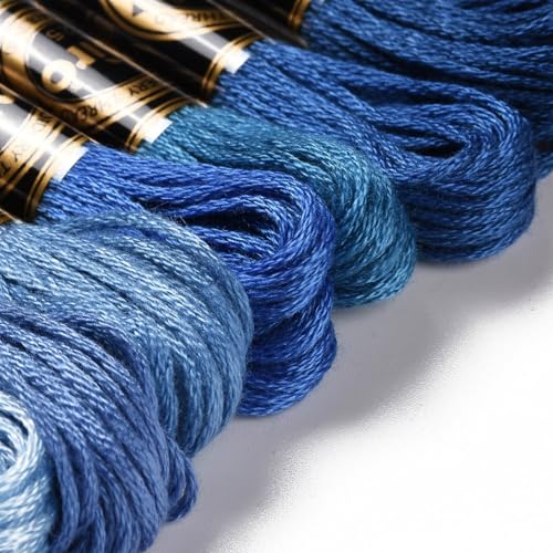 12 Skeins 105 Yds Embroidery Floss Bulk, Variegated Floss, 6 Strands Polyester for Friendship Bracelet Cross Stitch Jewelry Making Craft (Summer) - color: Summer