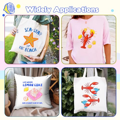 Lemon Sea Iron on Transfers Heat Transfer Viny 20pcs - color: Leopard-16