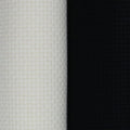 KCS 2 pc of 15" x 18"(38cmx45cm) 14 Count Cross Stitch Cotton Aida Cloth Needlework Fabric Box (Antique White+Black, 14CT) - color: Antique White+black, size: 14CT