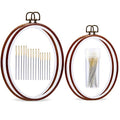 Oval Embroidery Hoop Wood Embroidery Hoops 7.5'' 9.2'' Embroidery Frame - style: Oval