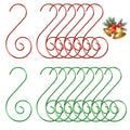 80 Pcs Stainless Steel Christmas Ornament Hooks - S Hooks for Holding Christmas Balls, Green and Red - color: Green Red