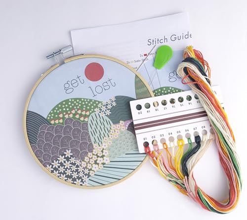 FUNATIC Get Lost Funny Nature Themed Embroidery Kit for Adults Teens - color: Get Lost