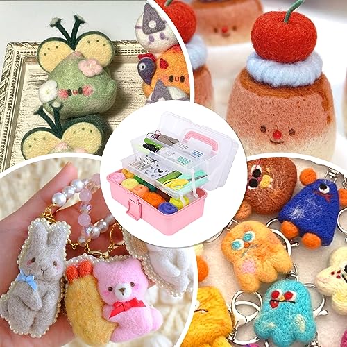 JUPEAN 221 Pcs Needle Felting Kits for Beginners Adults Wool Felting Kit - style: Style D