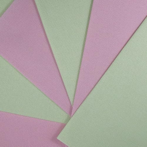KCS 4/6 pc of 12" x 18" 30cmx45cm 16CT Counted Cotton Aida Cloth Cross Stitch Fabric (Pink+Light Green, 6 pc) - color: Pink+light Green, size: 6 pc