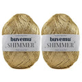 Shimmer Metallic Thread for Crochet, Lace, Gold, Gold Glitter, 2-Pack - color: Gold, Gold Glitter, size: 2 Pack