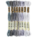 8 Skeins Gray Embroidery Thread 6 Ply Gradient Color Variegated Cross Stitch Floss Yarn Threads Friendship Bracelets String for Jewelry Making Sewing Bracelets Knitting Stitching Craft DIY