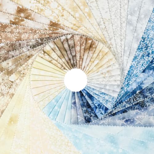 Craftido-20 Options-100% Cotton Jelly Roll Fabric Precut Strips for Quilting, Crafting, and Sewing, 40 Strips 2.5" x 44" Assorted Bundles for Rugs, Quilts, DIY Crafts and Home Decor-Coastal Tide - color: Coastal Tide