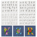 BENECREAT 4 Style 104PCS A-Z Flower Alphabet Water Soluble Hand Sewing Stabilizers, Boho Pattern Tear Away Embroidery Stabilizers for Carves, Shirts, Coats, Bags, Towels - color: A-z Flower Alphabet