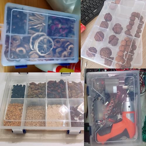 Xiaoyztan Bead Organizer Box 18 Grids Tackle Box 7.9x5.7x1.1in for Beads - size: 7.9x5.7x1.1 in