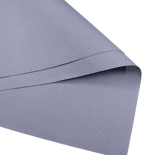 KCS 19" x 28"(48cmx72cm) 11CT Counted Cotton Aida Cloth Cross Stitch Fabric (Light Steel Grey) - color: Light Steel Grey