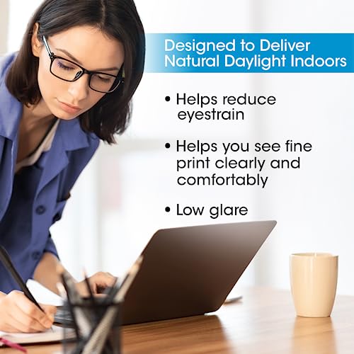 OttLite 18-Watt EasyView CFL Floor Lamp with Magnifier, Dove Gray - style: Grey