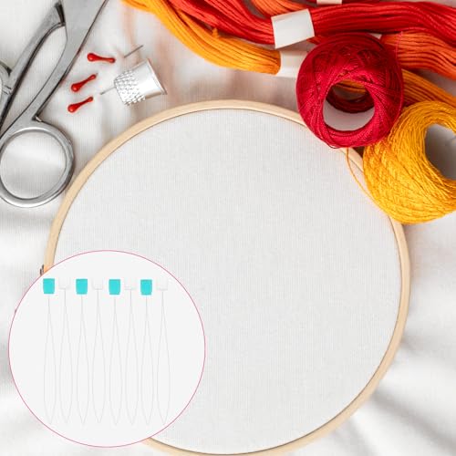 10 PCS Punch Needle Threader 7.87 Inch Long Threader for Embroidery Punch Needle Kit Stitching Sewing Accessories for Cross Stitch DIY Sewing Craft Work