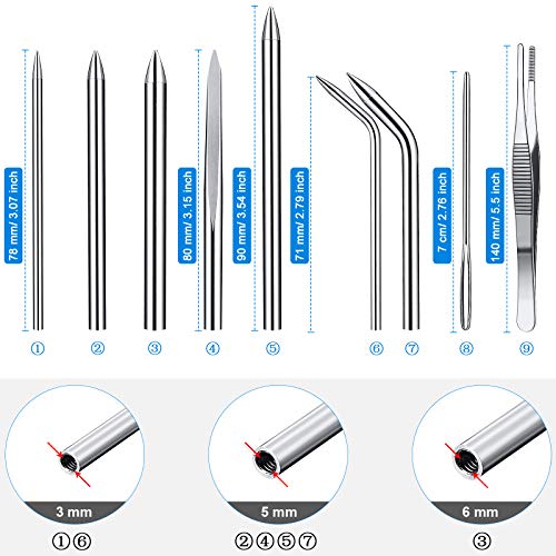 Ferraycle 12 Pcs Paracord FID Knotters Tool Set Stainless Steel, Silver - style: Silver