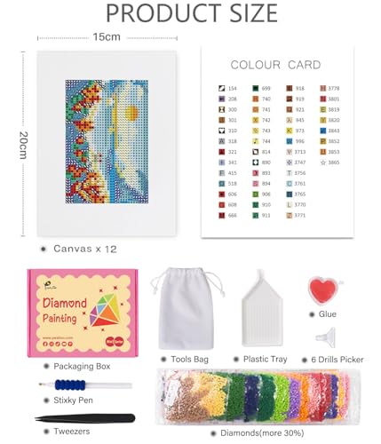 PeakLuv Small Diamond Art Kits Landscape Mini Diamond Painting for Adults - color: Landscape