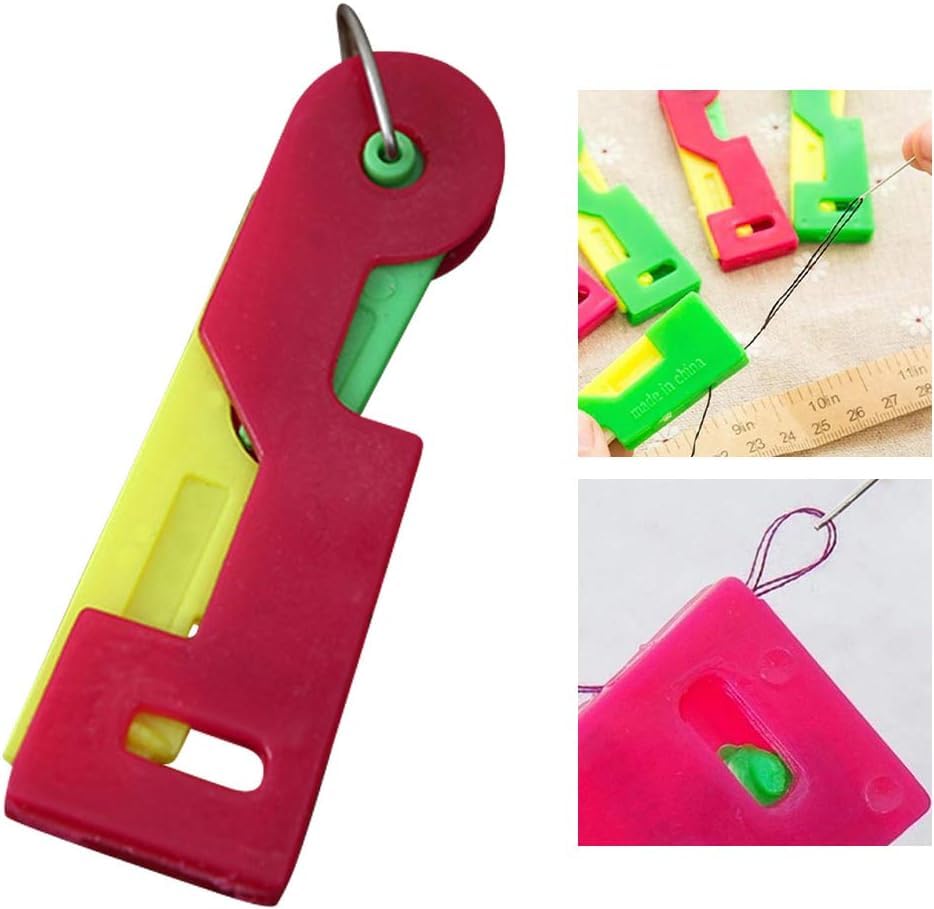 5Pcs Colors Random Automatic Machines Sewing Needle Threader, Sewing Tool Plastic Needle Threaders Hand Machine Convenient Needle Threader for Sewing Notions and Supplies