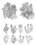 118 Pcs Water Soluble Hand Sewing Stabilizers, Embroidery Stick and Stitch Embroidery Paper Wash Away, Floral Patterns for Hand Sewing Lovers, Adults (Plants Flowers) - color: Flower/Flower*2
