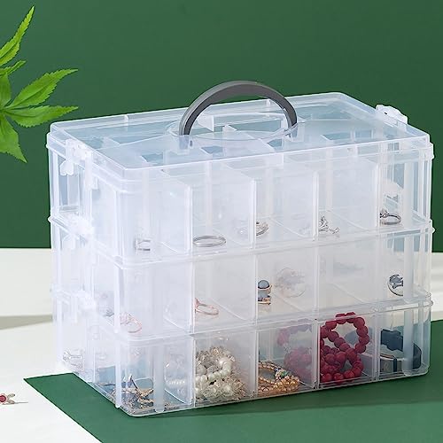 Gagee 3-Tier Craft Storage Organizer, Clear - color: Clear, size: 3