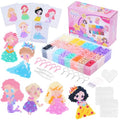 Meland Fuse Beads Kit, 5MM 4800 Princess Rainbow Beads for Girls Ages 5-12 - size: 4800 pcs without Iron