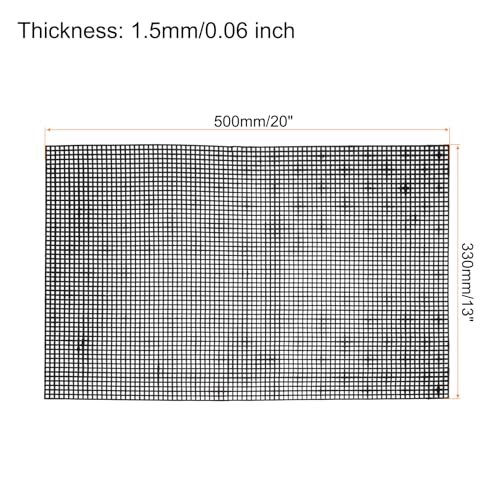 MECCANIXITY 6pcs 13"x20" Plastic Mesh Canvas Sheet 5 Count Needlepoint Blank Canvas for Embroidery Knit Crochet Acrylic Yarn Crafting, Black - size: 13"x20"