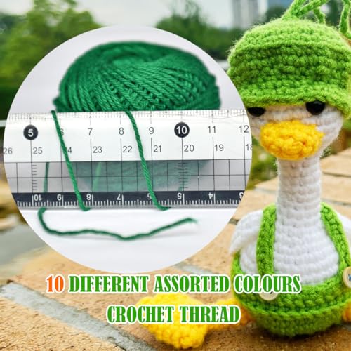 Soft 10 Pearl Cotton Crochet Thread in Balls,Size 3 Rainbow Classic Colors Crochet Thread for Crochet Hardanger Cross Stitch Needlepoint Hand Embroidery (Green) - color: Green