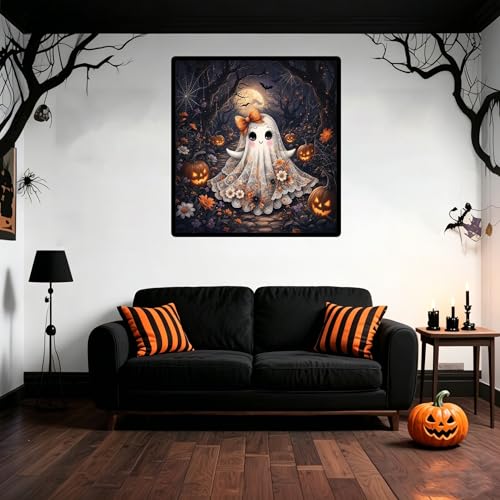 Halloween Stamped Cross Stitch Kits for Beginner Counted Needlepoint Arts - color: J182-01