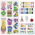 INFUNLY 6 Set Colorful Bird Cross Stitch Bookmark Kit Owl Parrot DIY Embroidery Bookmarks for Readers 22x8cm/8.67x3.14 Handmade Cross Stitch Bookmarks with Thread Kit Gifts for Book Lovers Adults - style: Colorful Bird