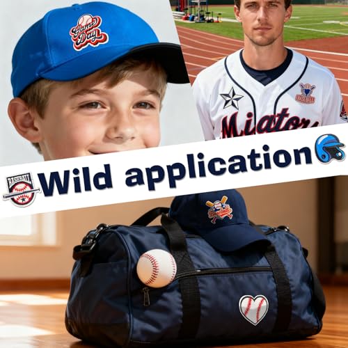 Baseball Iron on Patches Embroidered Sport Appliques Patches Sew on for Clothing, Hats, Backpacks, Jackets, and Bags 36Pcs - color: Baseball Patches 36Pcs