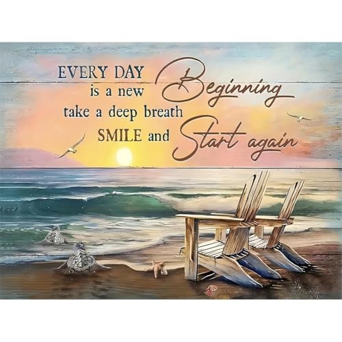 niurenmaoyi Beach Sunset Stamped Cross Stitch Kits for Beginners,Counted Embroidery Craft Kits for Adults,Needlepoint Kits for Adults,Wall Art 15.8X11.8In - color: Cross Stitch Kits0429-04