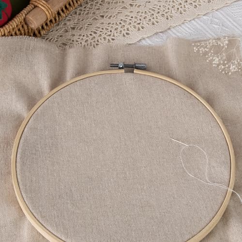 Nature Linen Needlework Fabric 20 by 62-Inch Embroidery Natural Color - color: Natural Color