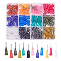 BENECREAT 144PCS 0.5 Inch 12 Different Gauge Blunt Tip Syringe Needles Dispensing Needle with Lure Lock for Refilling Liquid Inks and Syringes, Crafts Supplies - size: 0.5 Inch-12 Size