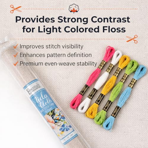 16 Count Aida Cloth Cross Stitch Fabric, 14Ct Embroidery Oatmeal Supplies