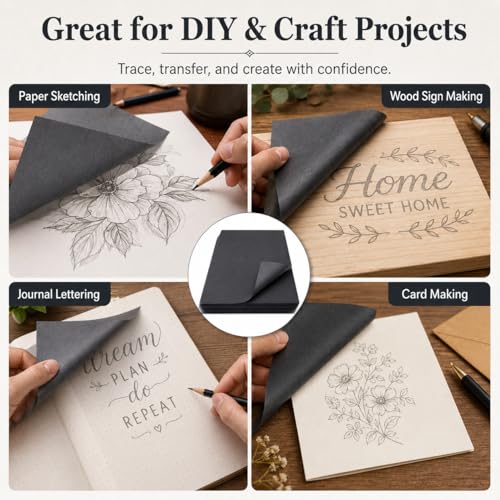 PSLER 100 Sheets Carbon Transfer Paper - Tracing Paper & 3 Embossing Stylus - size: A4 (100 Sheet with 3PCS Embossing Stylus)