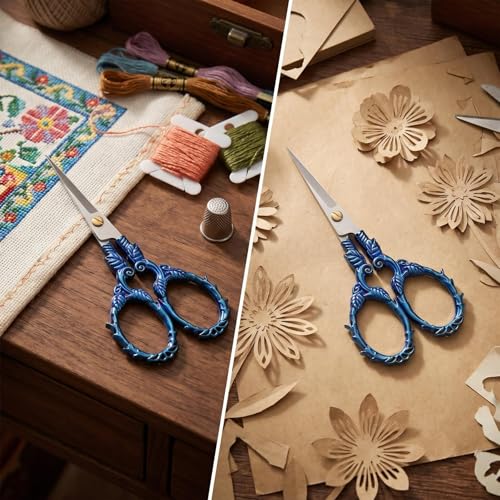 Small Sharp Sewing Embroidery Scissor Precision Detail Scissors for Crafting Needlepoint Cross Stitch Artwork Thread Snips