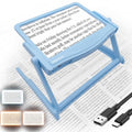 MAGNIPROS 5X LED Page Magnifying Glass, Detachable Stand, 3 Color Modes - color: Blue
