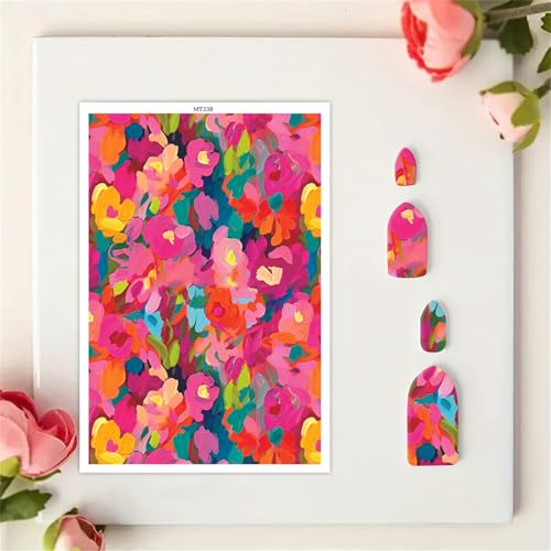 Briartw Woodland Wonders Pattern Polymer Clay Transfer Paper - 20 Sheets (Per Pattern 5 Sheets) Transfer Sheets for Polymer Clay,Per Sheet 3.93 x 5.82 inch Transfer Paper for DIY Clay Jewelry - color: 4 Patterns Set