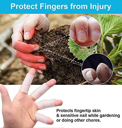 Sumifun Finger Sleeves, 8PCS Gel Thumb Finger Tubes for Arthritis, Trigger Finger Pain, Silicone Fingers Protector for Golf, Basketball, Golf, Rugby, Cracked Finger - color: 4pair(8pcs)