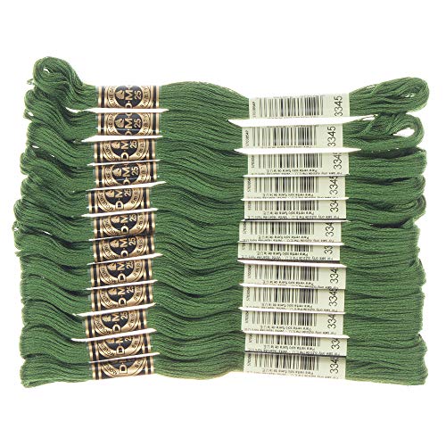 DMC 6-Strand Embroidery Cotton Floss, Dark Hunter Green - style: #3345 Green