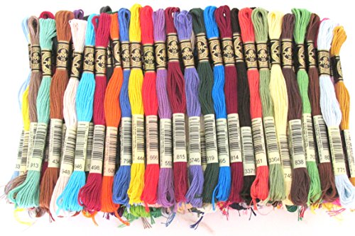 DMC Embroidery Floss Assortment 100 Colors. Genuine Made in France
