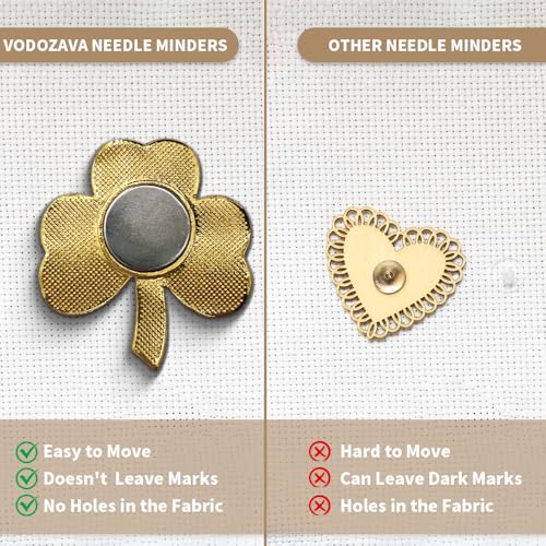 Needle Minder Magnet, Magnetic Needle Minder, Needle Minders Magnetic Cross Stitch Accessories, Magnetic Needle Holder, Life Tree, Butterfly, Cats, Owl, Heart (Shamrock) - size: Shamrock