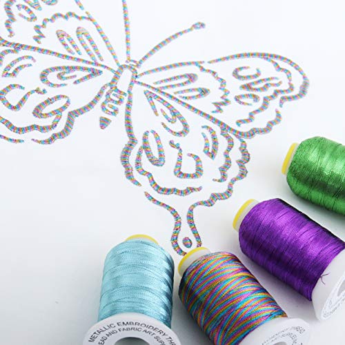ThreadArt Metallic Embroidery Thread, 1000M, No. L14 - Light Brass - color: Light Brass