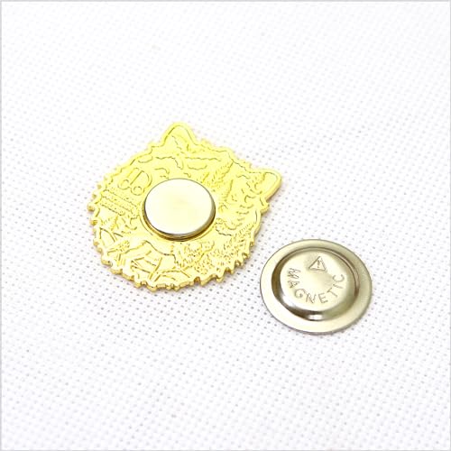 Awesome Pattern Studio Needle Minder Set - Mandala Wolf Magnetic Needle Minder + 2 Needle Threaders. Enamel Pin for Cross Stitch, Embroidery and Craft