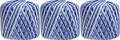 ThreadArt 100% Cotton Crochet Thread Size 3, Variegated Denim Blues - color: VARIEGATED DENIM BLUES, size: SIZE 3 - 3 PACK