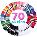 Embroidery Floss, 70 Skeins Rainbow Color Cross Floss Stitch Thread - color: Mixed Colors