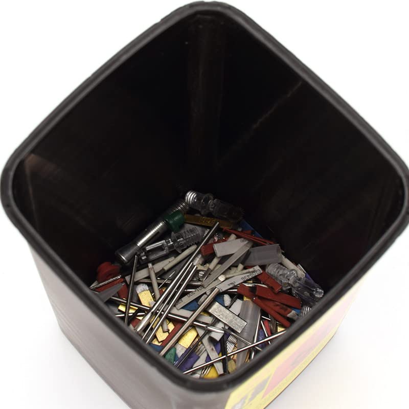 2 Pack Sharps Container Blade Disposal Containers Tattoo Syringe Needle Trash Can Case Barber Razor Storage Dispenser Biohazard Infectious Waste Case for Home Professional Use (2PCS) - color: 2PCS