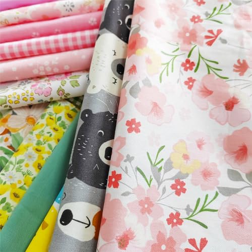 44pcs Cotton 9.8” x 9.8”(25cm x 25cm) Quilting Fabric Bundles, Pre-Cut Squares Sheets for Patchwork Sewing Quilting Crafting, No Repeat Patterns. - color: A-1