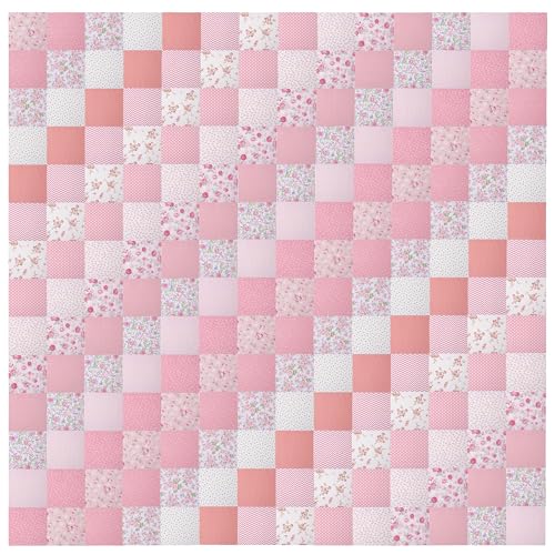 Nodsaw Pink Charm Packs for Quilting 5 inch - 5x5 Charm Squares Precut Quilting Fabric - 100% Cotton Fabric Squares for Sewing DIY Patchwork (42Pcs) ﻿ - color: Pink