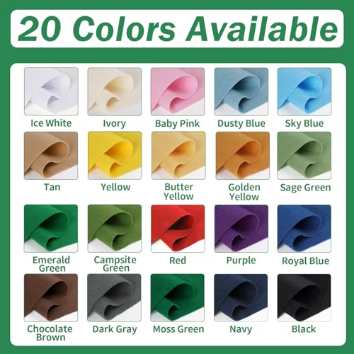 Emerald Green Fabric Sheet 72" X 36", 1.4mm Thick Large Soft Durable Flexible Craft Felt by The Yard, Nonwoven Fabric for DIY Sewing, Arts and Crafts, Decoration Projects - color: Emerald Green, size: 2 yard pre cut