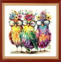 Findvoor Counted Cross Stitch Kits for Adults Full Range of Cross Stitching Embroidery Unprinted Pattern for Beginners, 11CT Needlepoint Cross-Stitch Patterns Embroidery Kits-Chickens 18×18 inch - color: ColourSet18