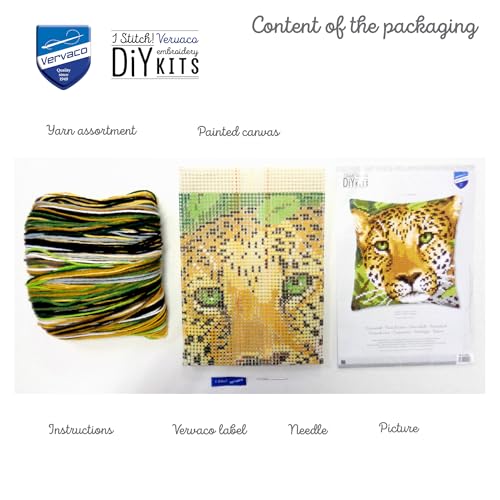 Vervaco Leopard Pillow Cover II Needlepoint Kit - color: Multicolor