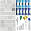 Sashiko Kit, Includes Sashiko Thread, 100% Cotton Fabric, Needle, Thimble, Threader, and Sashiko Pattern Template. Ideal for Sewing Beginners, Mending, and Hand Quilting. (20) - color: 20